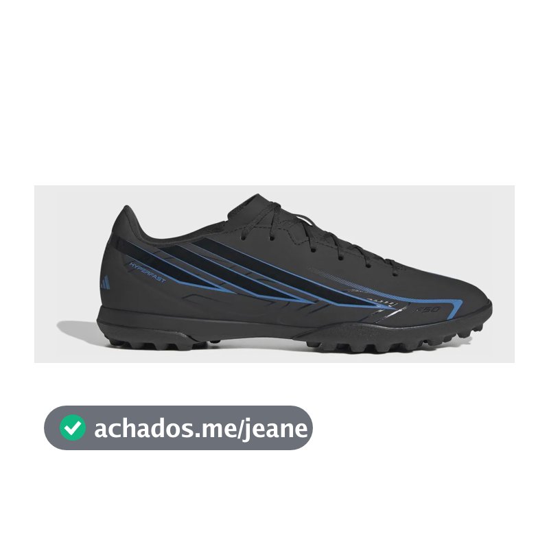 Chuteira Society Masculina F50 Hyperfast Club adidas Preto 41 Br