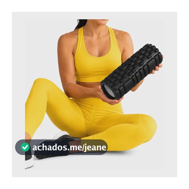 Rolo De Liberação Miofascial Massagem Fisioterapia Pilates Preto