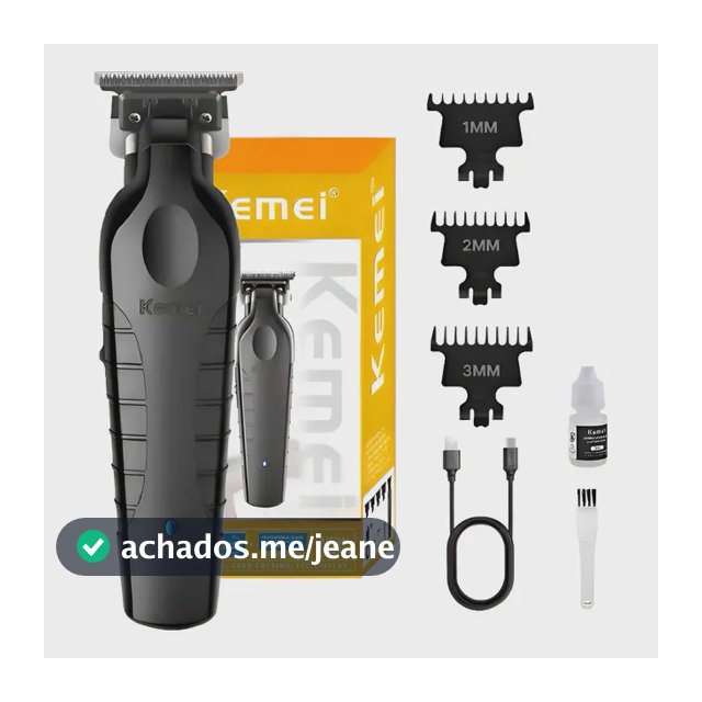 Kemei Maquina De Acabamento Km 2299 Profissional Cor Black
