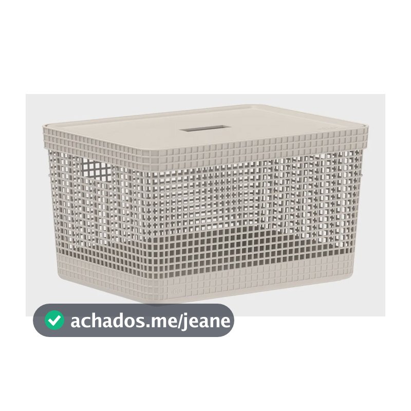 Cesto Organizador Caixa Grid C/ Tampa 20l Ou