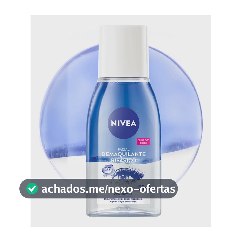 NIVEA Demaquilante Bifásico 125ml, Remove Maquiagem à Prova D'água, Protege Cílios, Gentil com a Pele