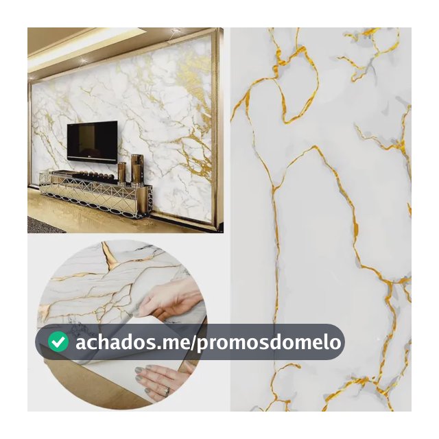 Papel De Parede Mármore Dourado Adesivo Colante 10 Metros Marmore Dourado