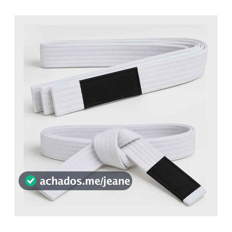 Faixa De Jiu Jitsu Branca | Infantil E Adulto Branco A1 2,60 M