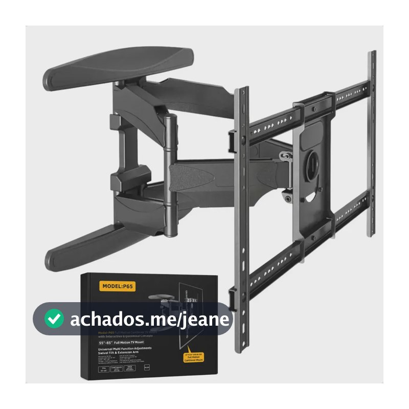 Suporte TV de 55" a 100" Articulado de Parede Art Flex para com Braço Longo Preto