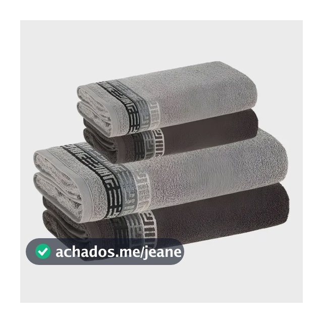 Jogo De Toalhas 4 Pçs Fio Cardado 100% Algodão Bosco Karsten Cinza Bosco
