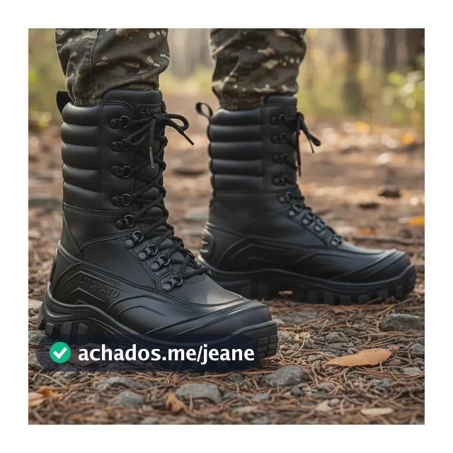 Coturno Militar  Attack Lughato  Resistente A Água Com Zíper