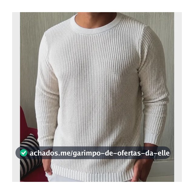 Suéter Masculino Lã Tricot Blusa De Frio Social Manga Longa
