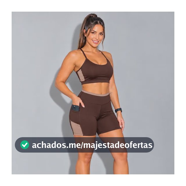 Conjunto Academia Top E Short Com Bolso Zero Transparência