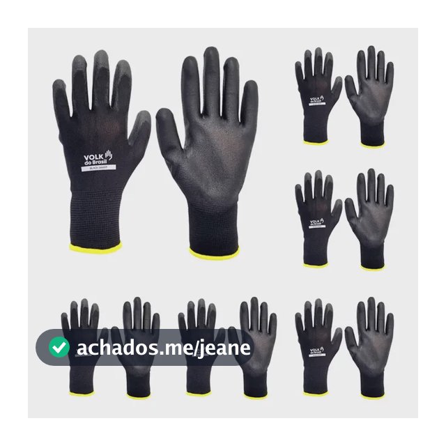 Kit C/ 10 Luva Mecânico Tátil Multitato Segurança Com Pu