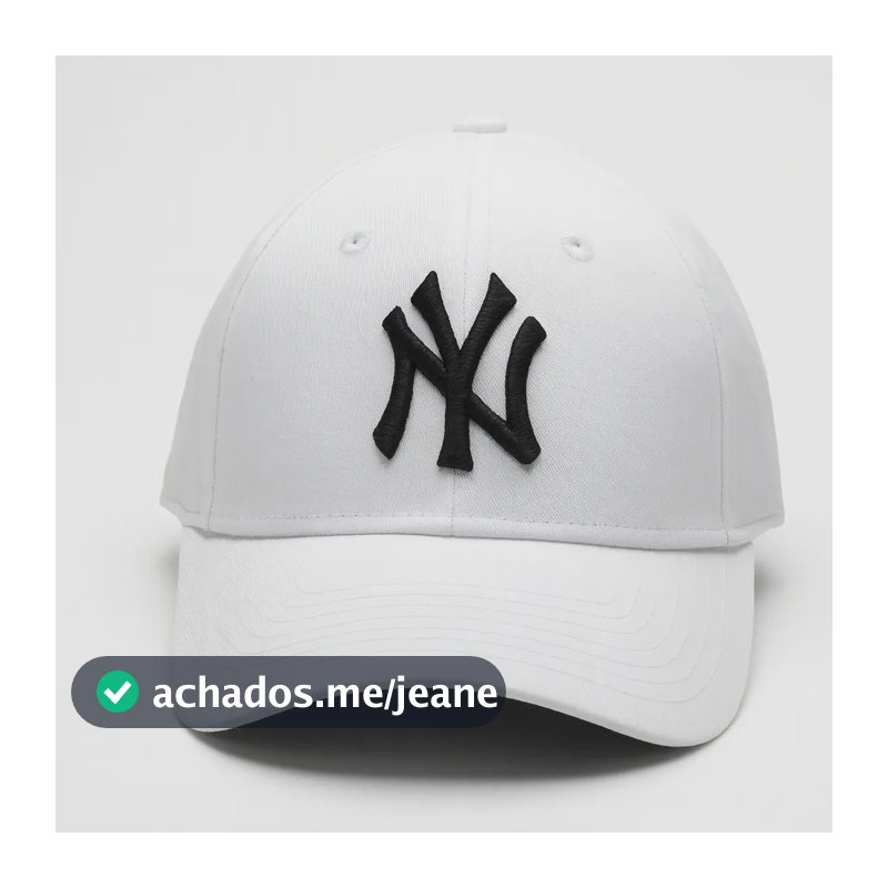 Boné Ny New York Masculino Feminino Unissex Fitão Blogueira Cor Branco E Preto Tamanho Un