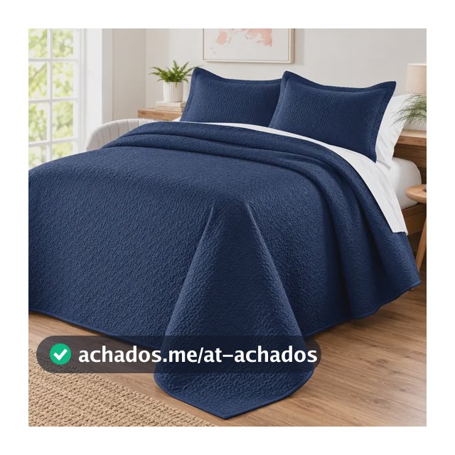 Colcha/cobre Leito Dupla Face Matelado Casal 3 Peças