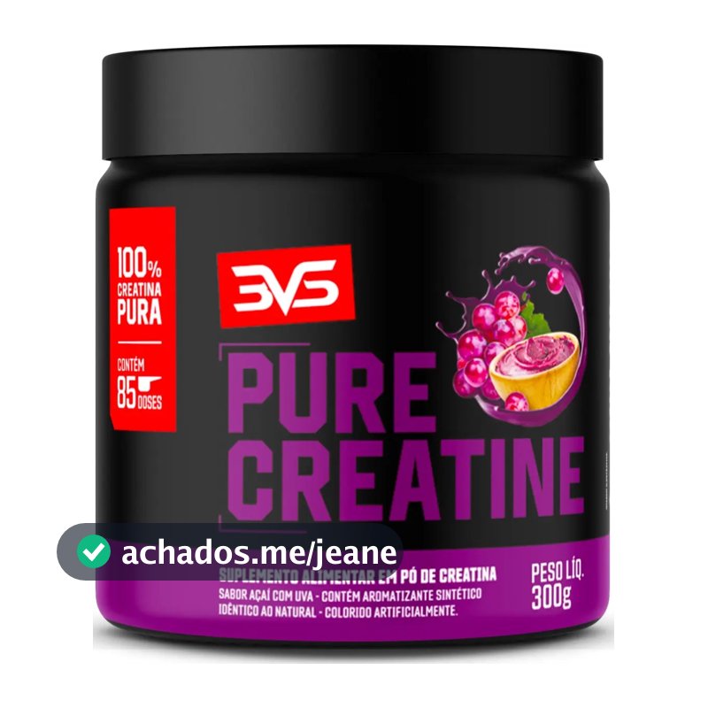 Creatina Monohidratada Sabor Açaí Com Uva - 300g - 3vs Nutrition