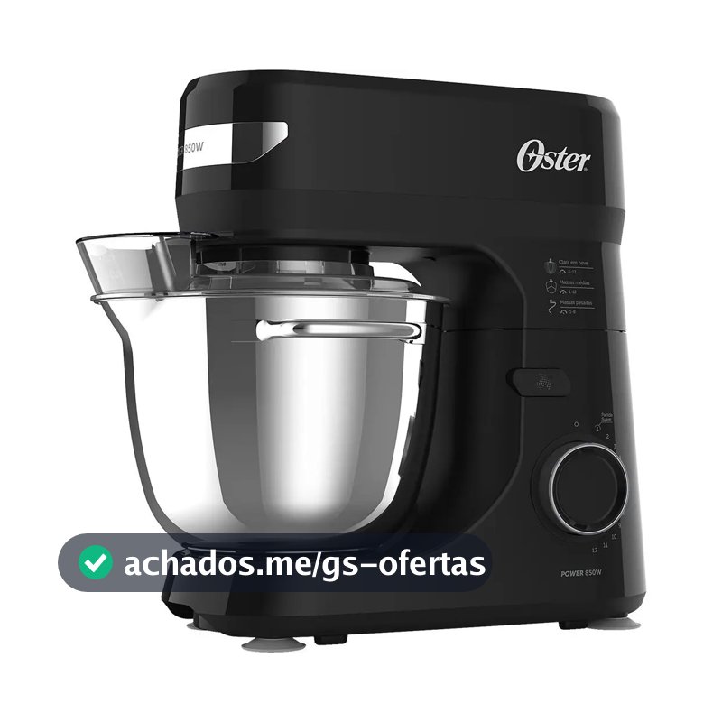Batedeira Planetária Bowl Inox Iii Obat641 Oster Cor Preto Frequência 1