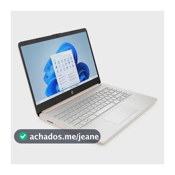 Notebook HP 14-DQ6015DX 14 HD 128gb/4gb de RAM Intel N150 W11 - ouro rosa pálido