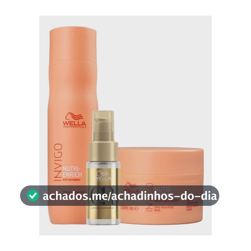 Kit Nutri Enrich Shampoo, Máscara E Oil Reflections - Wella Professionals
