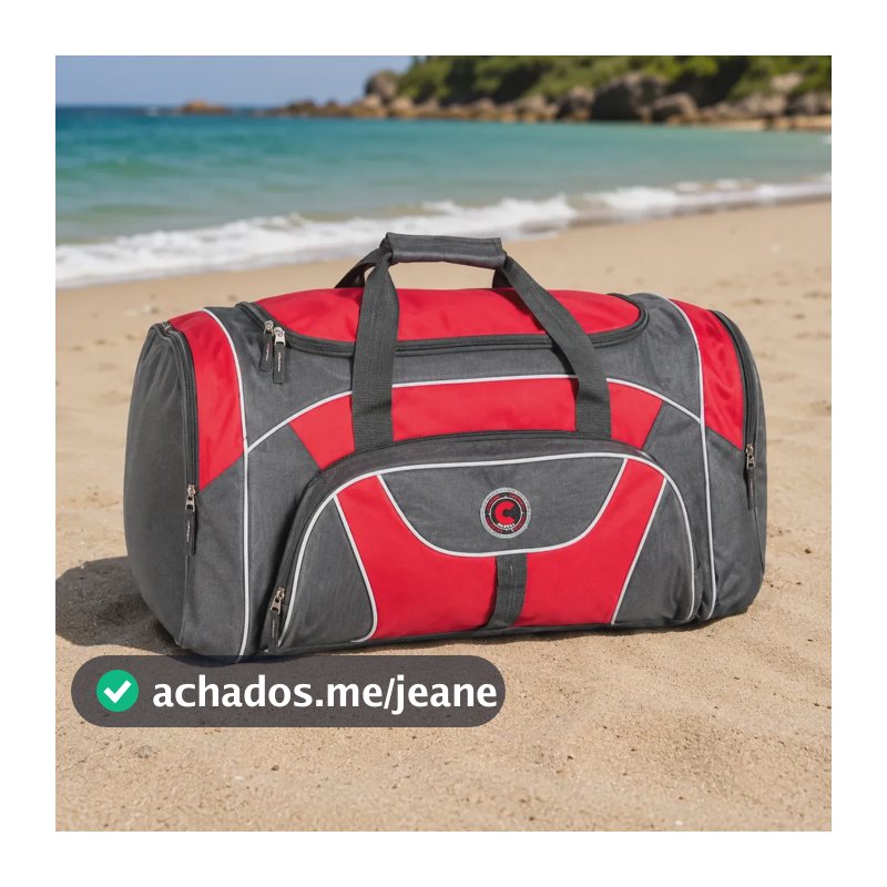 Bolsa Viagem Media De Mao Transversal Sacola Feminina Clio Vermelho Lisa