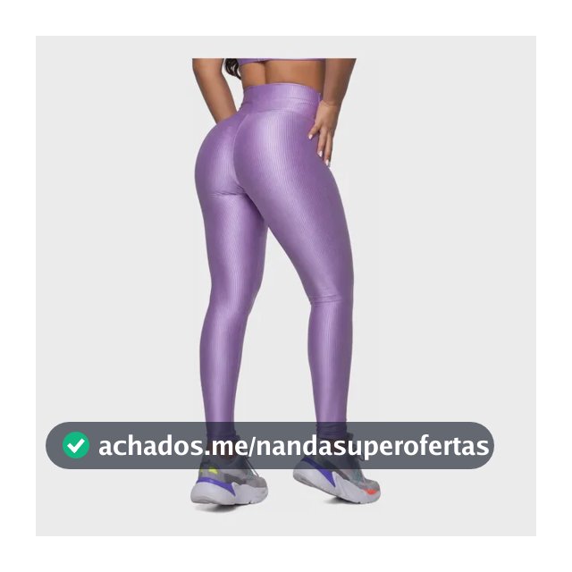 Legging Fitness Malha Trilobal Canelada  Feminina Academia