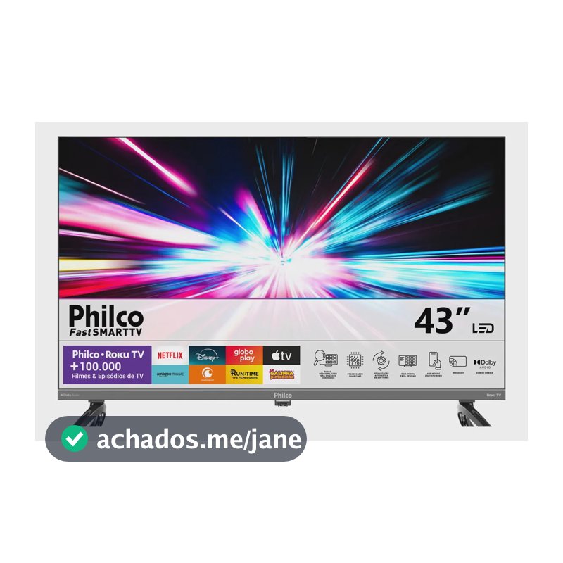 Smart Tv 43 Philco P43vik Roku Led Dolby Audio Wi-fi Hdmi Hdr Full Hd 110/220v
