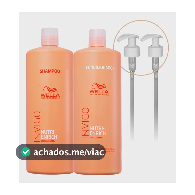 Kit Wella Invigo Nutri Enrich Shampoo e Condicionador 2 L
