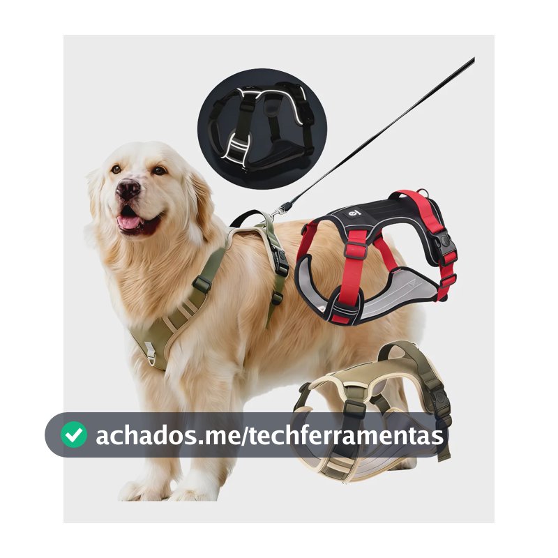 Colete Com Pega Coleira Para Cão Grande Refletivas Ajustável Preto Estrelas Gg 22.5-45kg