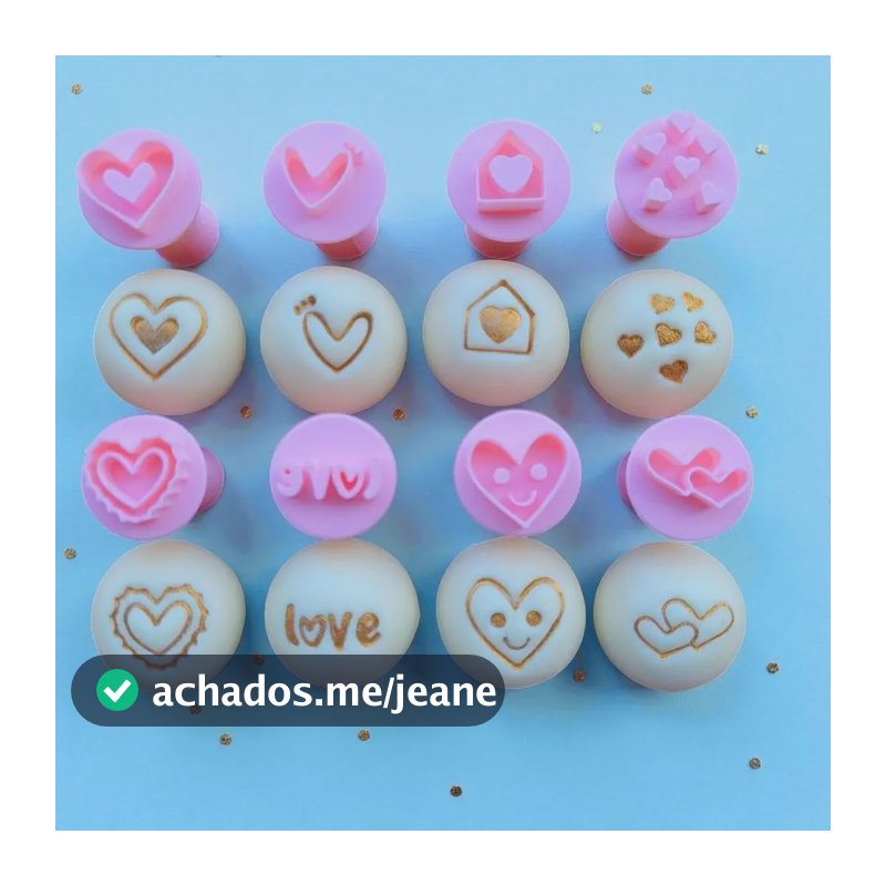 Kit Carimbos Para Doces Corações