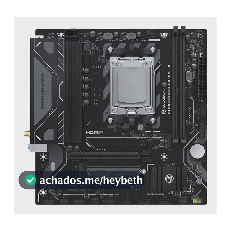 Placa Mãe Maxsun Challenger B850m-k Wifi, B850, Am5, Matx