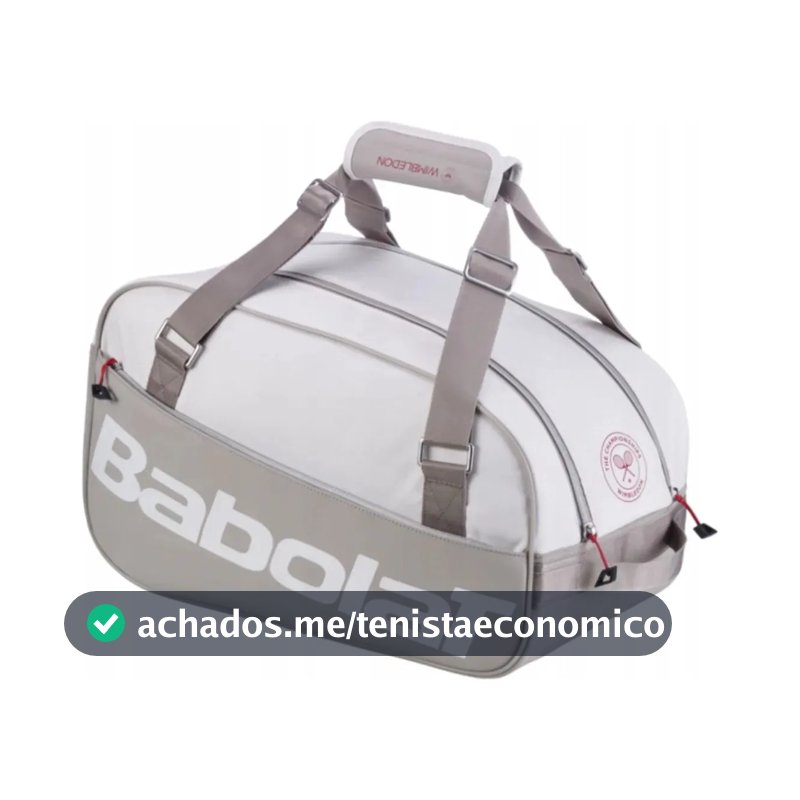 Bolsa Raqueteira Babolat Court S Wimbledon X3 Branca - 2026 Branco/cinza