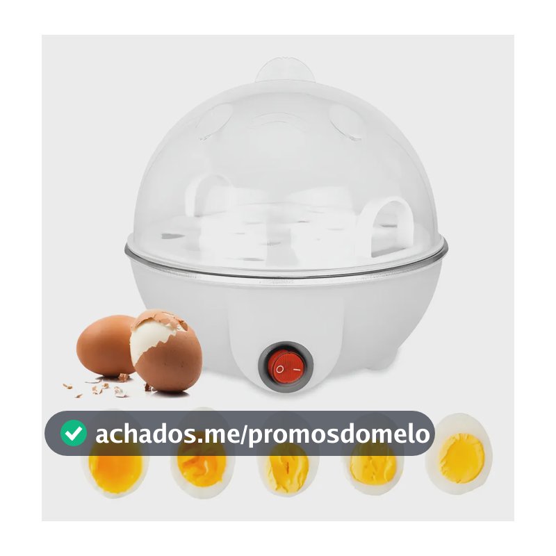 Cozedor Elétrico De Ovos A Vapor Portátil 110v Tem Tudo Branco 50hz/60hz