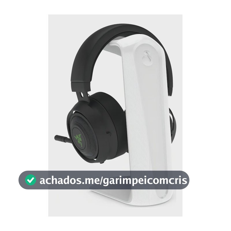 Suporte Fone De Ouvido Headphone Headset Apoio Mesa Stand C1 Cor Branco