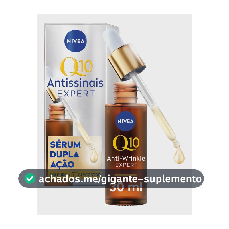 NIVEA Q10 Sérum Antissinais Expert Dupla Ação 30ml, Previne e Reduz Rugas, Renova a Pele, Hidratação Profunda