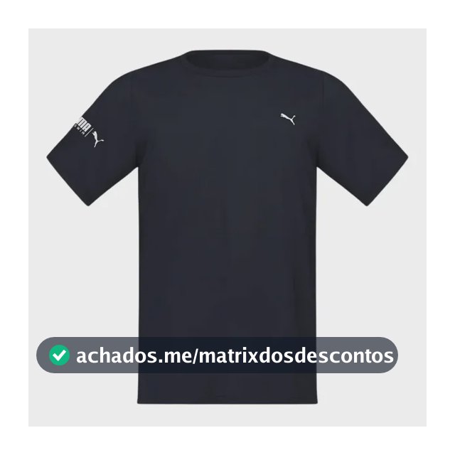 Camiseta Térmica Masculina Puma Manga Curta Proteção Uv 50+
