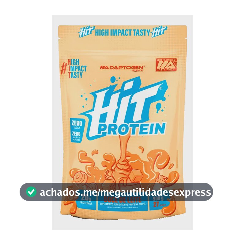 Hit Protein Suplemento Alimentar 900g - Adaptogen Science Sabor Doce De Leite