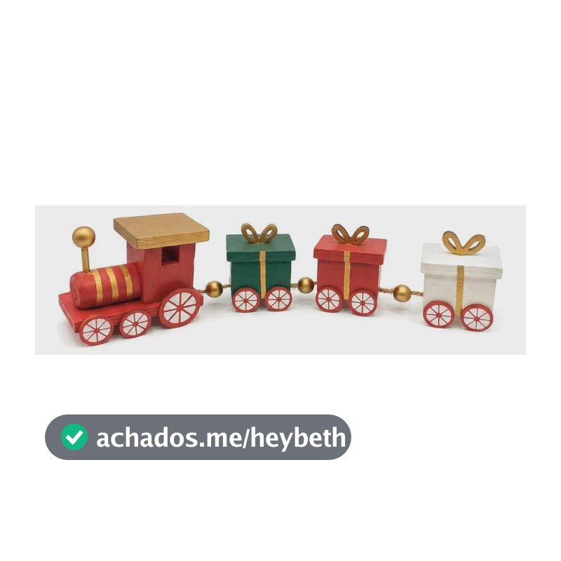 Enfeite De Natal Trem Home Style Piui 30 Cm Multicolorido