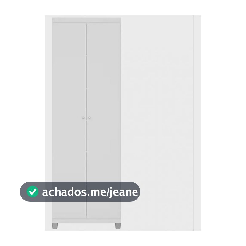 Armário Multiuso Bartira 2 Portas E 5 Prateleiras Branco