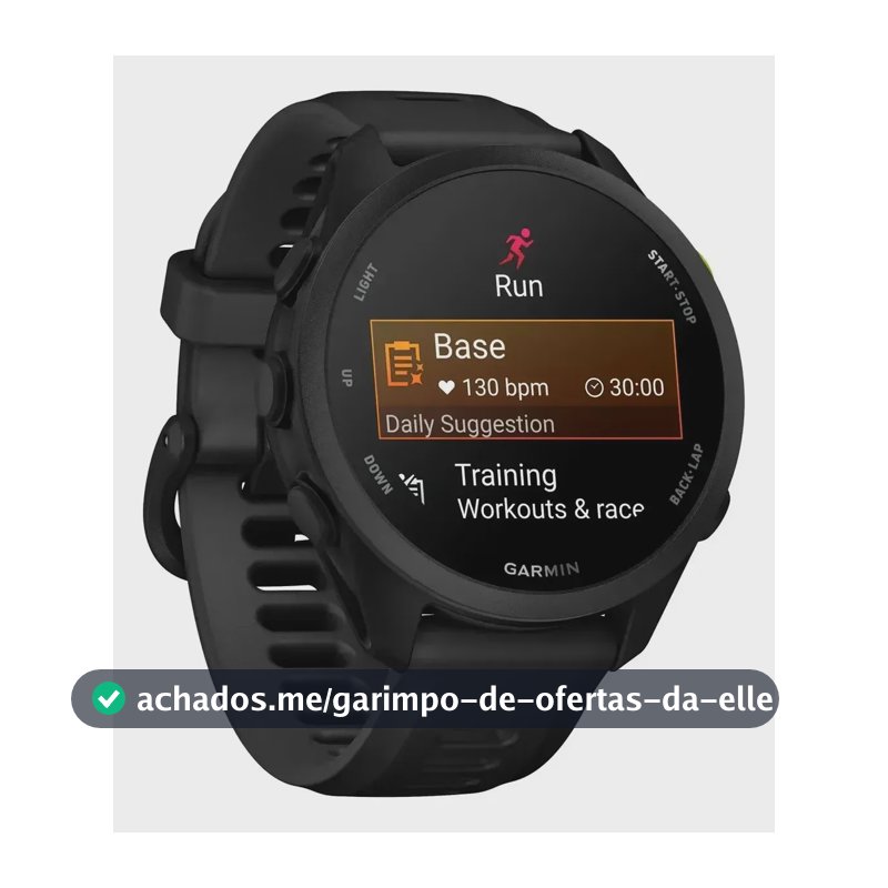 Garmin Forerunner 70 Preto Gps Amoled 42mm Corrida Preto