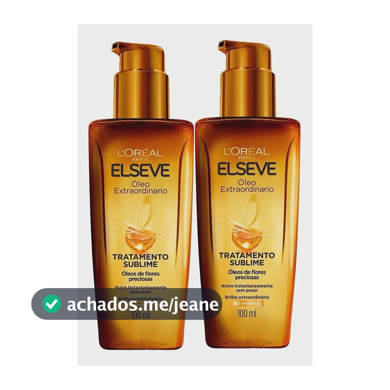 Óleo Extraordinário Tratamento Sublime Nutrição Elseve 200ml Tratamento Sublime 100 Ml