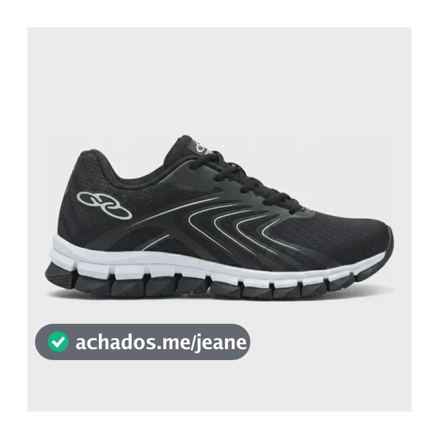 Tênis Masculino Olimp Esportivo Academia Caminhada Promoção Preto/branco 41 Br