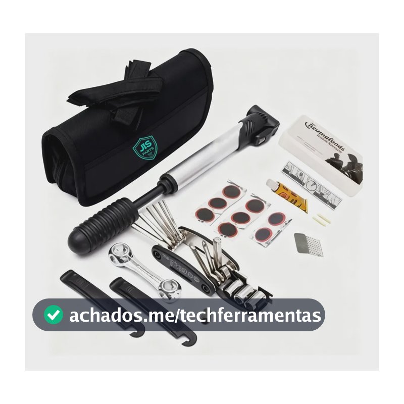 Kit Ferramentas Bike Reparo Remendo Pneu Bomba Ar Jis Parts