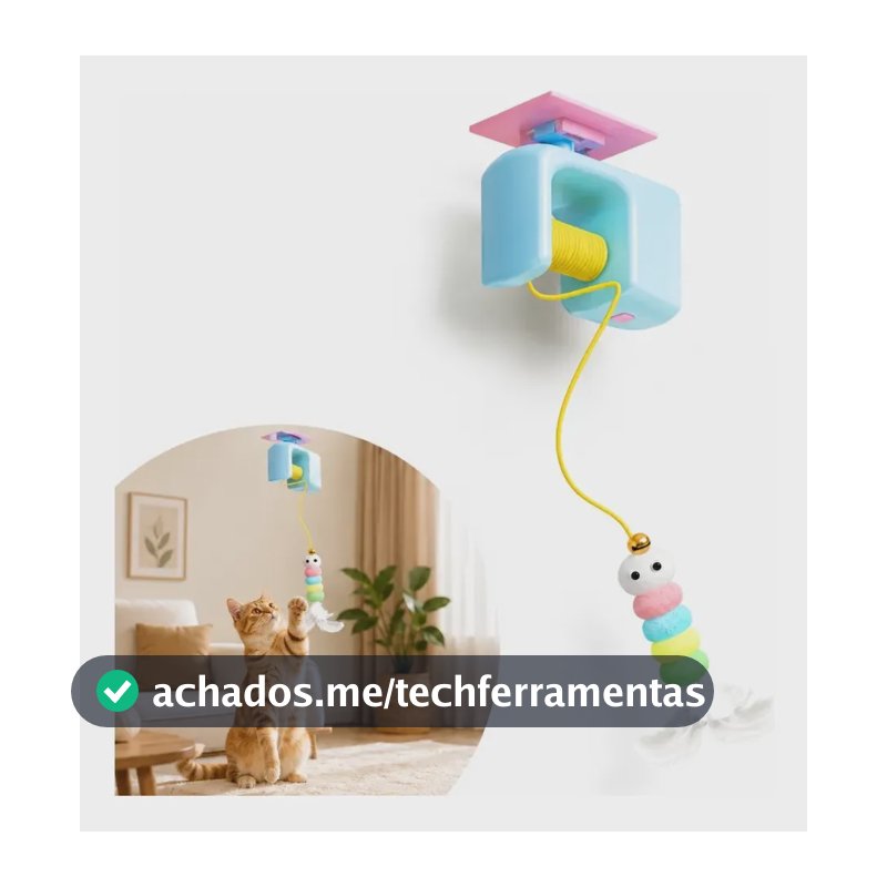 Brinquedo Gato Interativo Sobe Desce Automatico Recarregável Azul-celeste
