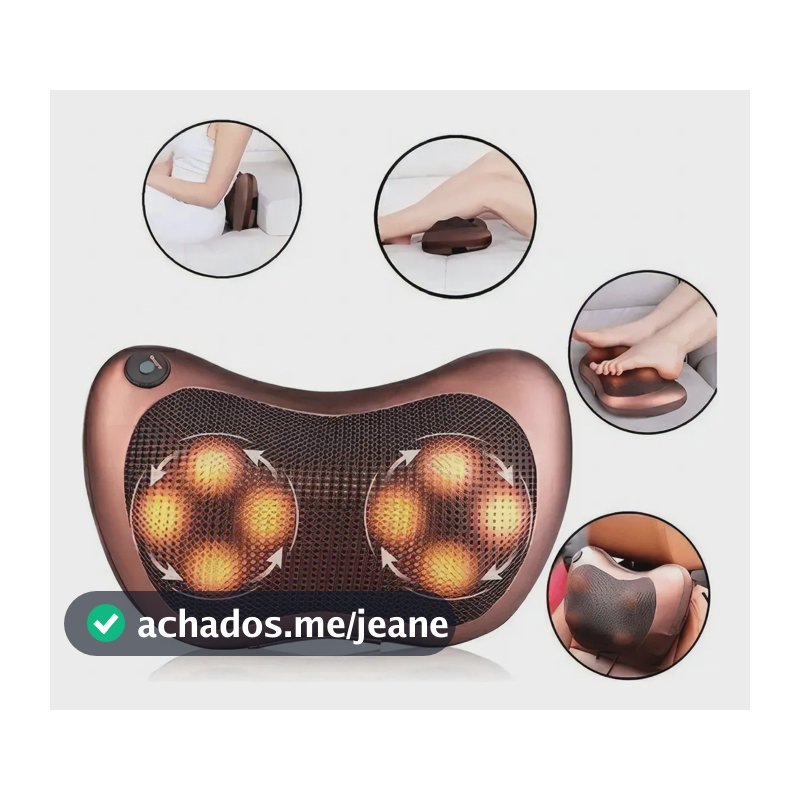 Massageador Travesseiro Elétrico Corporal Pescoço Lombar