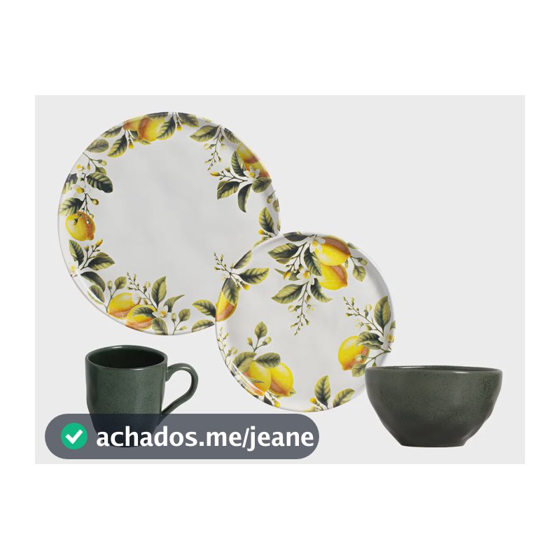 Aparelho de Jantar 16 Peças Limonata e Arauco Porto Brasil