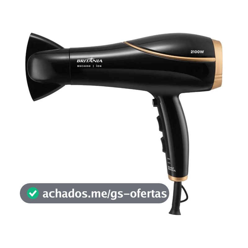 Secador de Cabelos Britânia 3 Temperaturas 2100W BSC2250 Bivolt