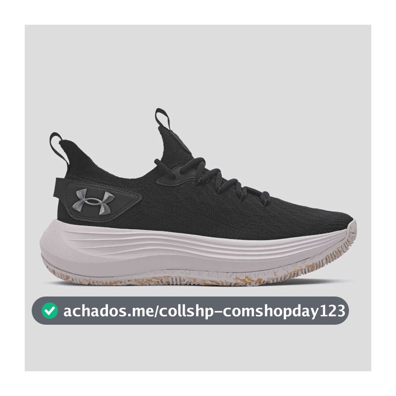 Tênis Masculino Hooper Under Armour Black/white/metpewter Liso 40