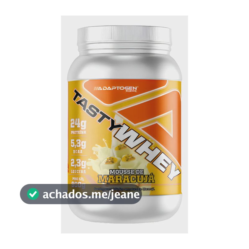 Suplemento Tasty Whey 3w Gourmet Whey Protein Adaptogen 900g Mousse De Maracujá