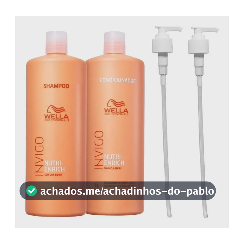 Kit Wella Invigo Nutri-Enrich Shampoo 1L + Condicionador 1L