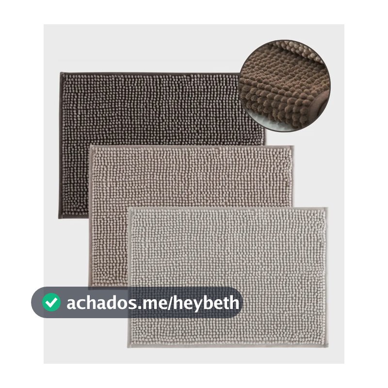 Kit 3 Tapetes De Banheiro Microfibra Bolinha Antiderrepante Cor Sortido