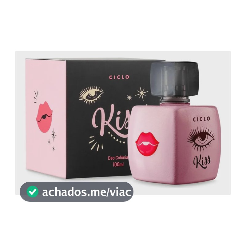 Perfume Deo Colônia Kiss Com Caixa Feminino 100ml Ciclo Cosméticos Presente
