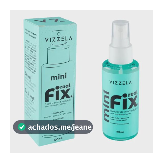 Mini Fixador De Maquiagem Real Fix - Vizzela 100ml