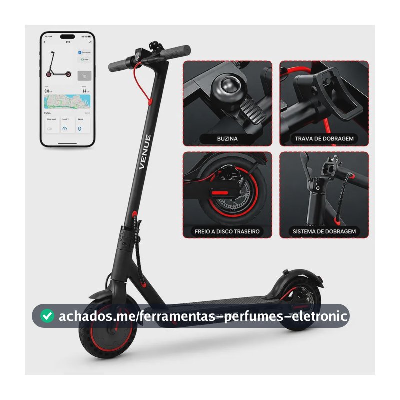 Patinete Elétrico 350w E App Gps Bateria Recarregável Dobrável Super Autonomia Para Adultos Até 150kg