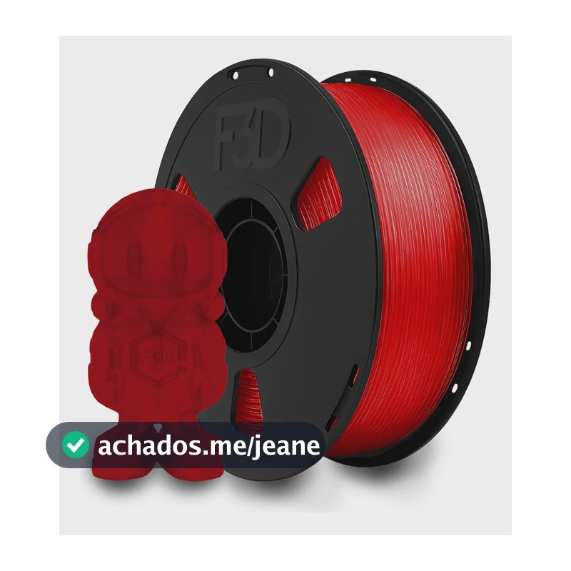 Filamento Pla Premium 1kg Vermelho Translúcido Speed 3d Vermelho